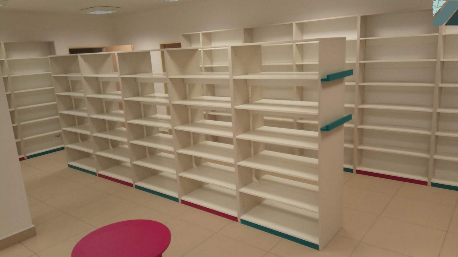 Книжкова шафа для бібліотеки IDEAL 18, двостороння 2100 x 900 x 510 мм